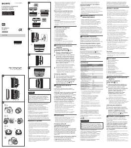 Priročnik Sony SEL24F28G Leča kamere