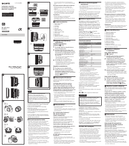Vadovas Sony SEL24F28G Fotoaparato objektyvas