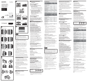 Brugsanvisning Sony SEL30M35 Objektiv