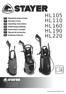 Manual Stayer HL110 Máquina de limpeza a alta pressão