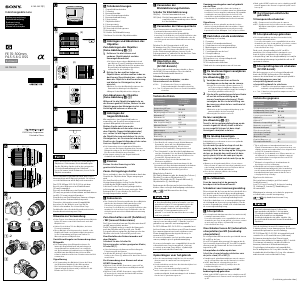 Manual Sony SEL70300G Lente