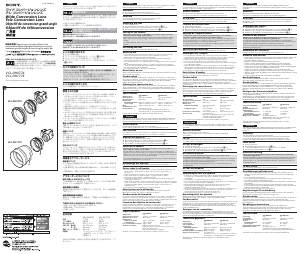 Manual de uso Sony VCL-DH1774 Objetivo