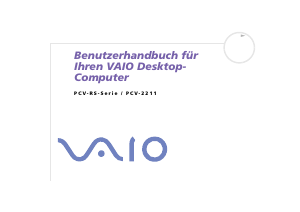 Bedienungsanleitung Sony PCV-RS104 Vaio Desktop