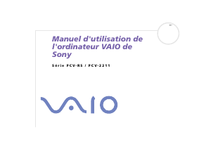 Mode d’emploi Sony PCV-RS142 Vaio Ordinateur de bureau