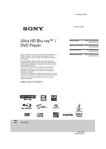 Handleiding Sony UBP-X800 Blu-ray speler
