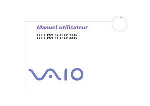 Mode d’emploi Sony PCV-RZ504 Vaio Ordinateur de bureau