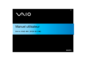 Mode d’emploi Sony VGC-M1 Vaio Ordinateur de bureau