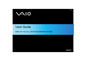 Manual Sony VGC-V3S Vaio Desktop Computer
