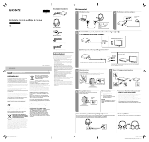 Rokasgrāmata Sony MDR-HW300K Galvas tālrunis