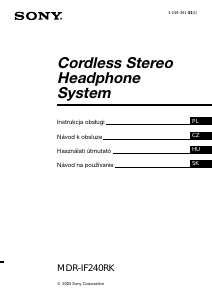 Használati útmutató Sony MDR-IF240RK Fejhallgató