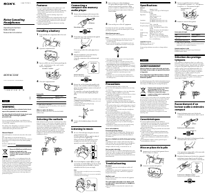 Handleiding Sony MDR-NC32NX Koptelefoon