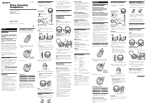 Manual de uso Sony MDR-NC500D Auriculares