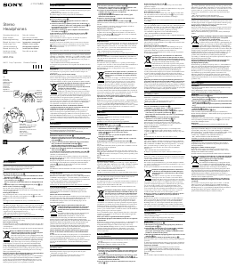 Handleiding Sony MDR-PQ5 Koptelefoon