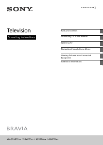 Manual Sony Bravia KD-43XE7096 LCD Television