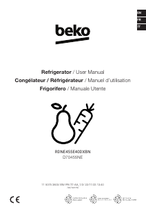 Manuale BEKO RDNE455E40DXBN Frigorifero-congelatore