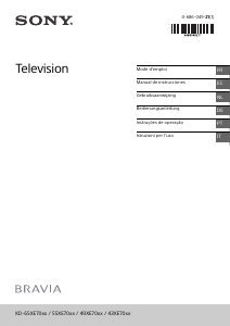 Manual Sony Bravia KD-55XE7077 Televisor LCD