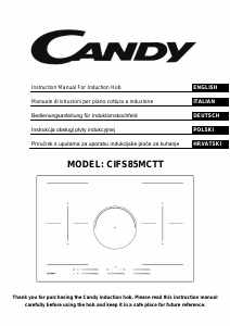 Instrukcja Candy CIFS85MCTT Płyta do zabudowy