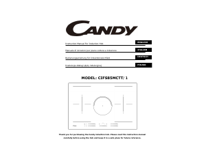 Manual Candy CIFS85MCTT/1 Hob