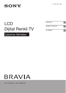 Kullanım kılavuzu Sony Bravia KDL-19BX200 LCD televizyon