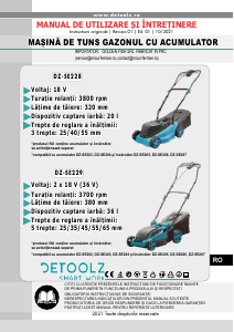 Manual Detoolz DZ-SE229 Mașină de tuns iarbă