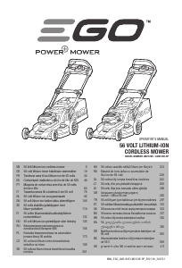 Rokasgrāmata EGO LM2120E Zāles pļāvējs