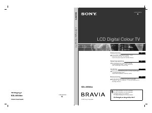 Käyttöohje Sony Bravia KDL-20S4000 Nestekidetelevisio
