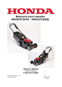 Manuál Honda HRX537C5HYE Travní sekačka