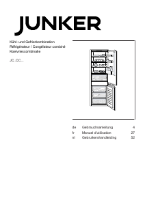 Handleiding Junker JC86CCSE0 Koel-vries combinatie