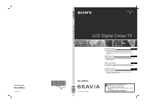 Návod Sony Bravia KDL-26B4050 LCD televízor