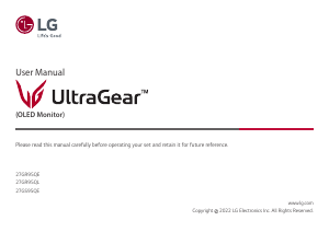 Manual LG 27GS95QE-B UltraGear LED Monitor