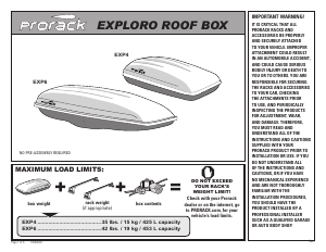 Handleiding Prorack EXP6 Dakkoffer