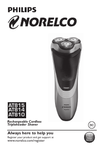 Manual de uso Philips-Norelco AT810 Afeitadora