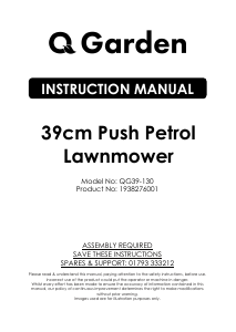 Manual Q Garden QG39-130 Lawn Mower