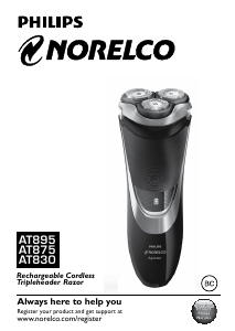 Bruksanvisning Philips-Norelco AT895 Rakapparat