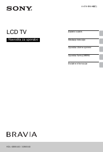 Priročnik Sony Bravia KDL-32BX340 LCD-televizor