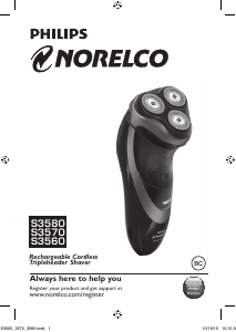 Manual de uso Philips-Norelco S3580 Afeitadora