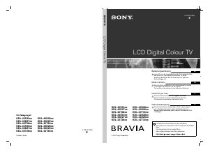 Mode d’emploi Sony Bravia KDL-32D2710 Téléviseur LCD