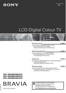 Bruksanvisning Sony Bravia KDL-32D3000 LCD TV