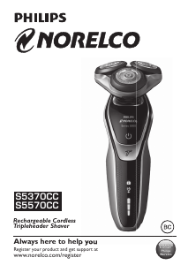 Bruksanvisning Philips-Norelco S5570CC Rakapparat