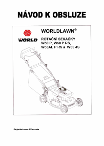 Manuál World W50 P Travní sekačka