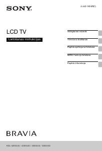 Rokasgrāmata Sony Bravia KDL-32EX340 Šķidro kristālu televizors