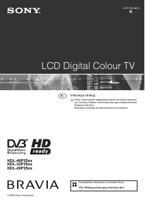 Instrukcja Sony Bravia KDL-32P2520 Telewizor LCD