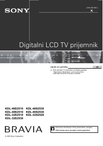 Priručnik Sony Bravia KDL-32S2510 LCD televizor