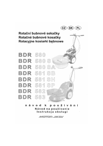 Manuál Motor Jikov BDR 581 SH Travní sekačka