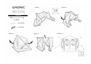 Bruksanvisning Gadnic GAZEBO09 Hagetelt