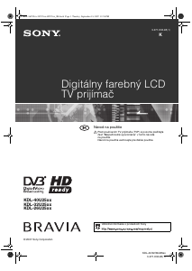 Návod Sony Bravia KDL-32U2520 LCD televízor