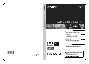 Mode d’emploi Sony Bravia KDL-32U2520 Téléviseur LCD