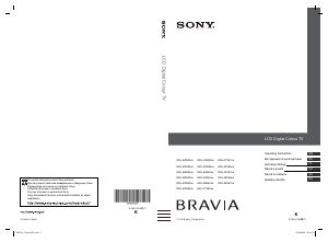Návod Sony Bravia KDL-32W4000 LCD televízor