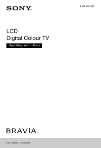Manual Sony Bravia KDL-37BX401 LCD Television