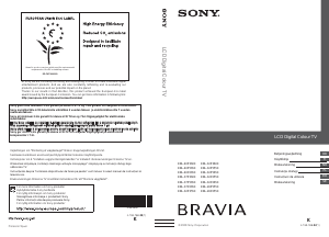 Bruksanvisning Sony Bravia KDL-37P3600 LCD TV